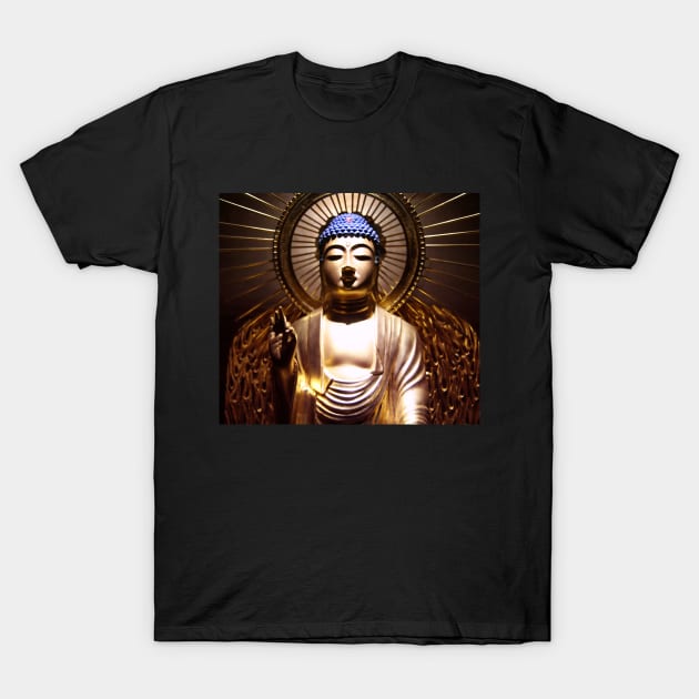 Golden Amitabha Buddha T-Shirt by monoguru